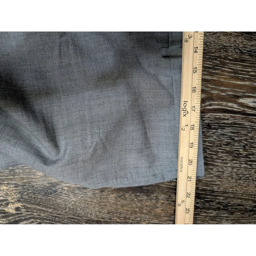 Lands' End Dress Pants Mens 42 Gray Traditional Fit Wool Lined Slacks Business‎